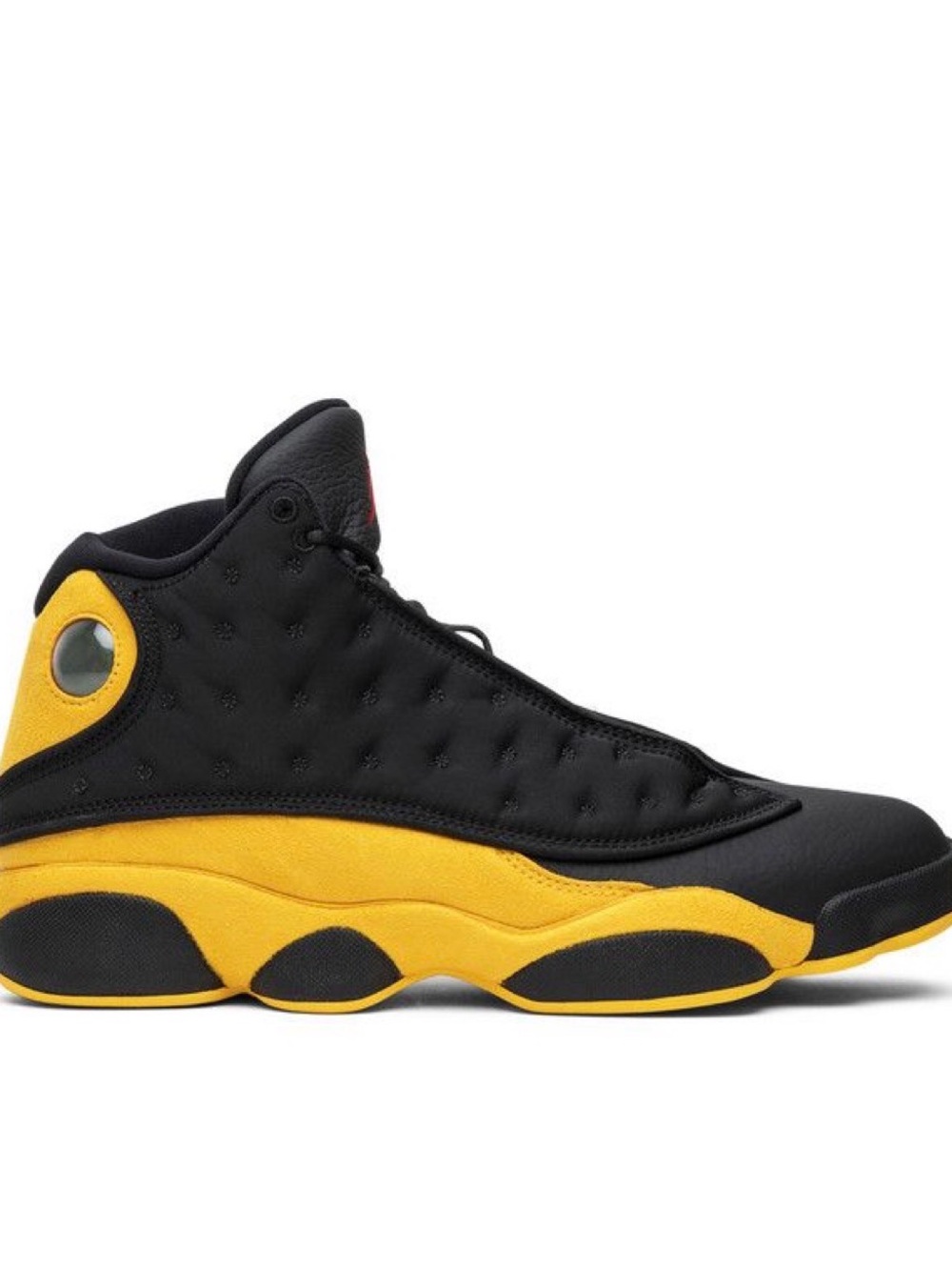 Jordan Retro 13 Men's Black and Yellow Retro Basketball Shoes